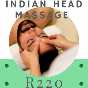 Man having head massage with beauty therapist in hillcrest durban